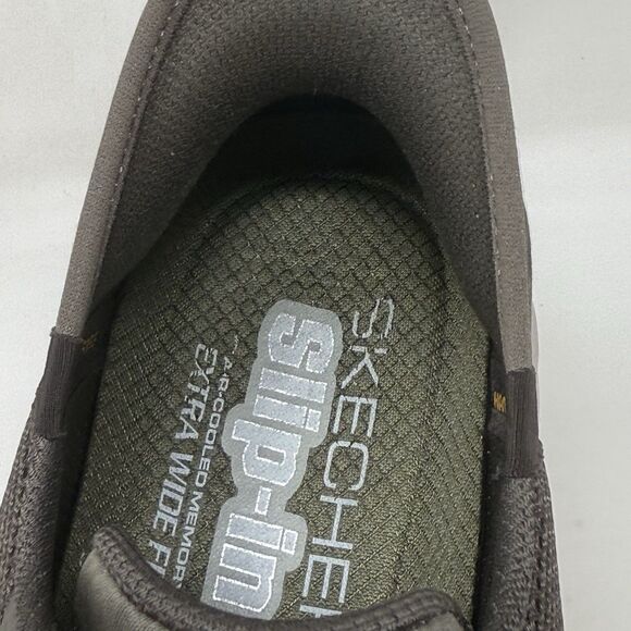 Skechers Go Walk Flex Shoes Mens 9 Extra Wide Fit Brown Hands Free Slip Ins - Picture 11 of 16